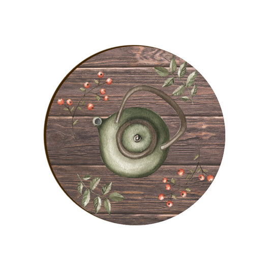 Vintage Charm Coasters: Antique Teapot Treasures - Set of 1