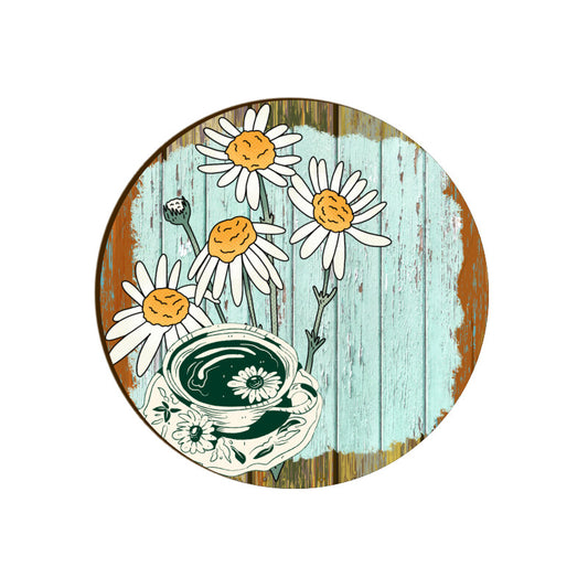 Floral Serenity Coasters: Sip Your Tea in Nature's Embrace - Set of 1