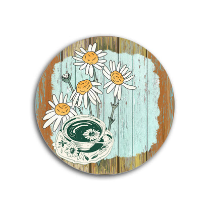 Floral Serenity Coasters: Sip Your Tea in Nature's Embrace - Set of 1