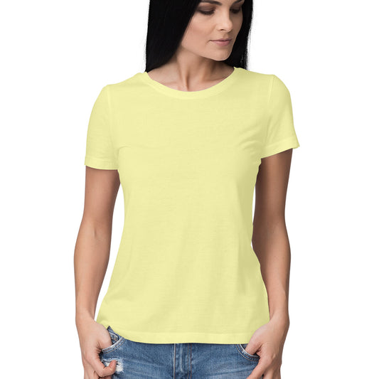 Elegant Light Colors Women's Round Neck T-Shirt: Effortless Style