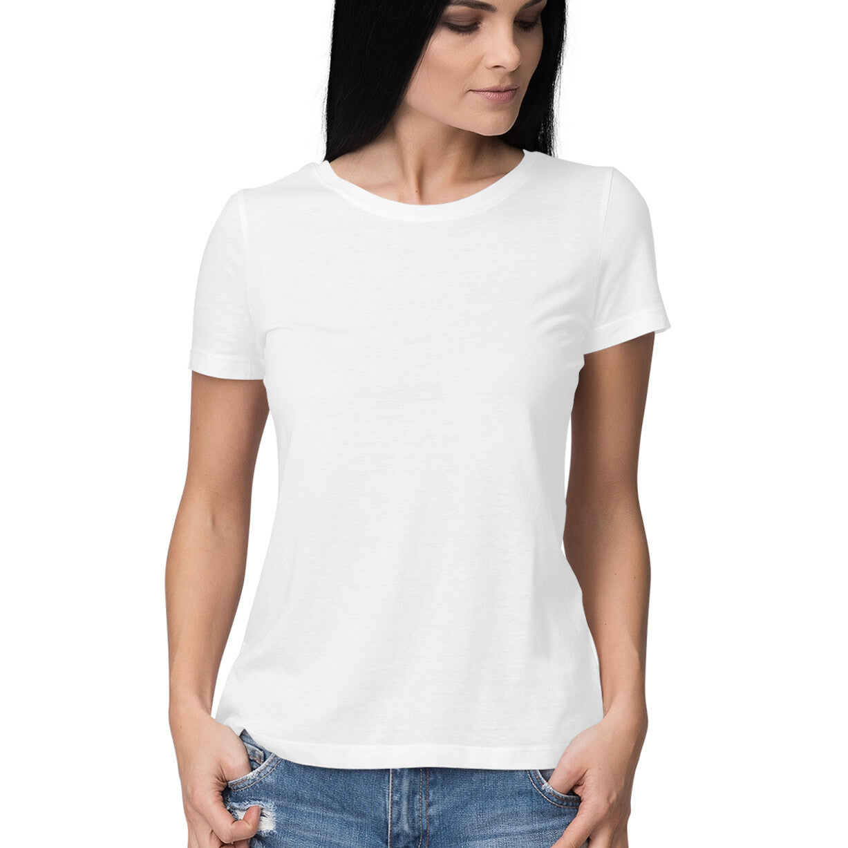 Elegant Light Colors Women's Round Neck T-Shirt: Effortless Style