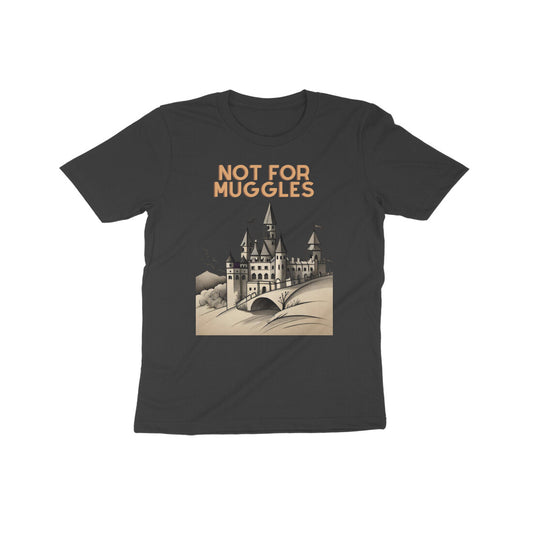 Enchanting Hogwarts: Kid's Round Neck T-Shirt - Not for Muggles