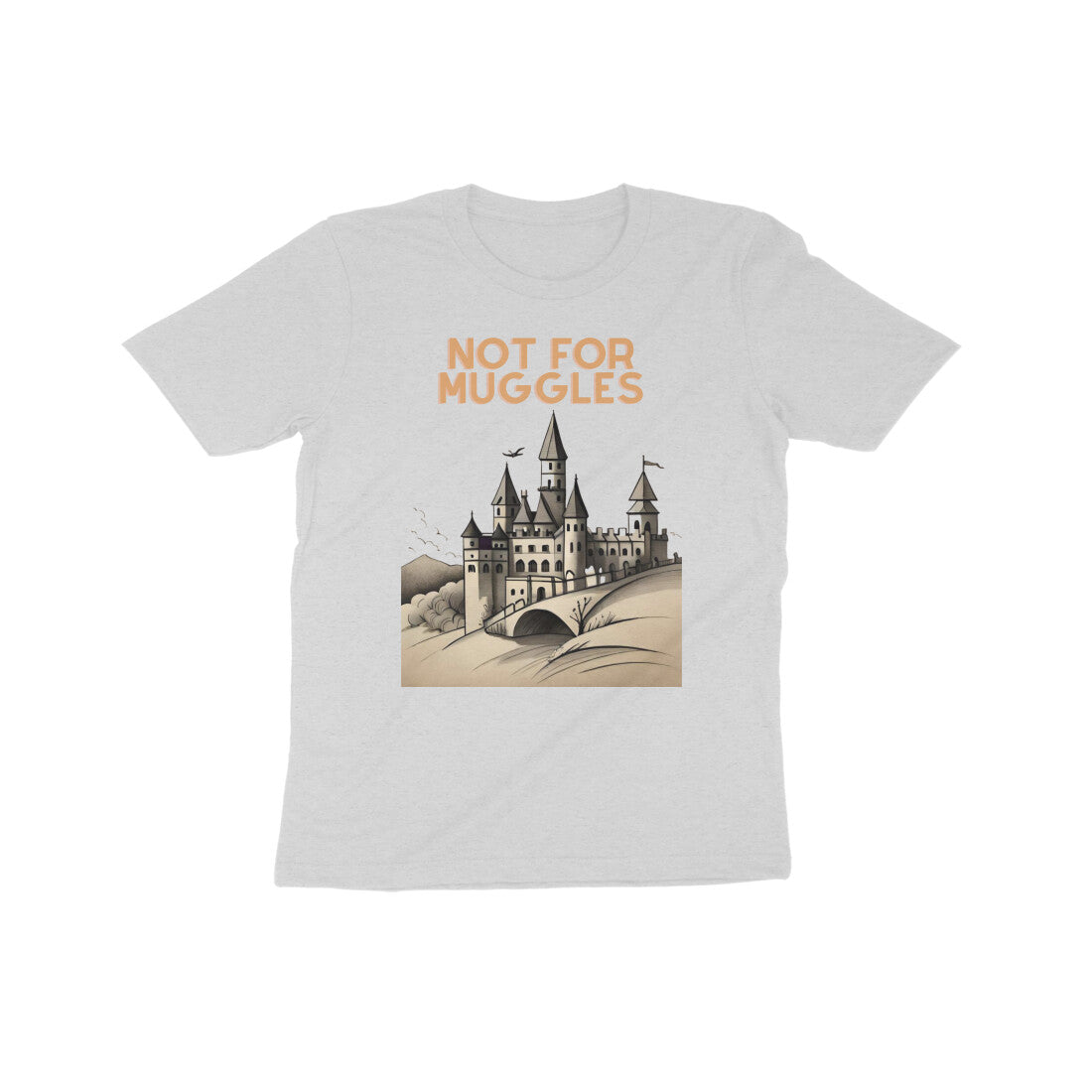 Enchanting Hogwarts: Kid's Round Neck T-Shirt - Not for Muggles