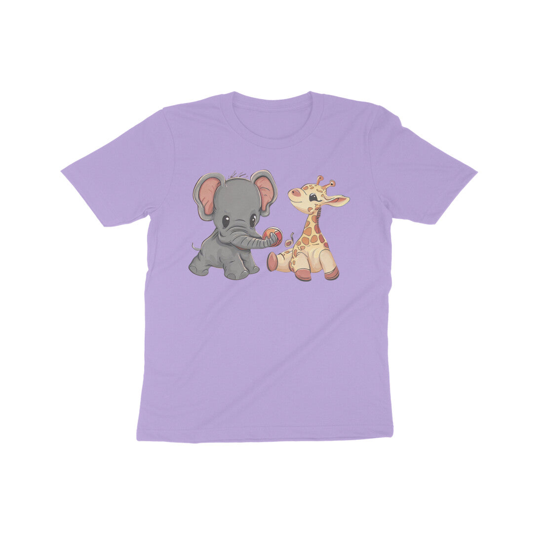 Adorable Animal Friends: Kid's Round Neck T-Shirt - Playful Design