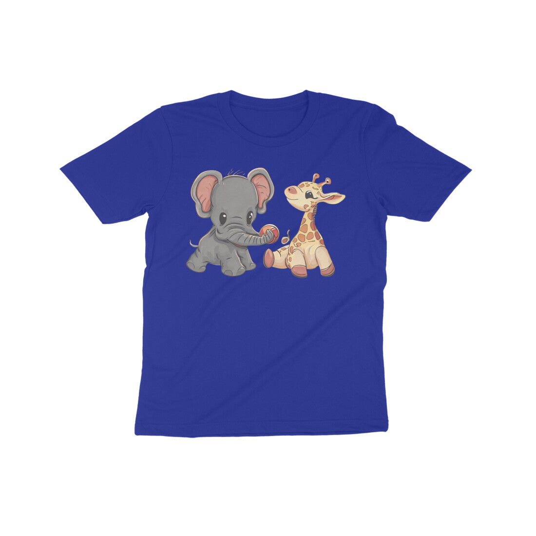 Adorable Animal Friends: Kid's Round Neck T-Shirt - Playful Design