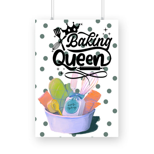 Baking Queen: Empowering Poster Celebrating Culinary Royalty and Baking Mastery