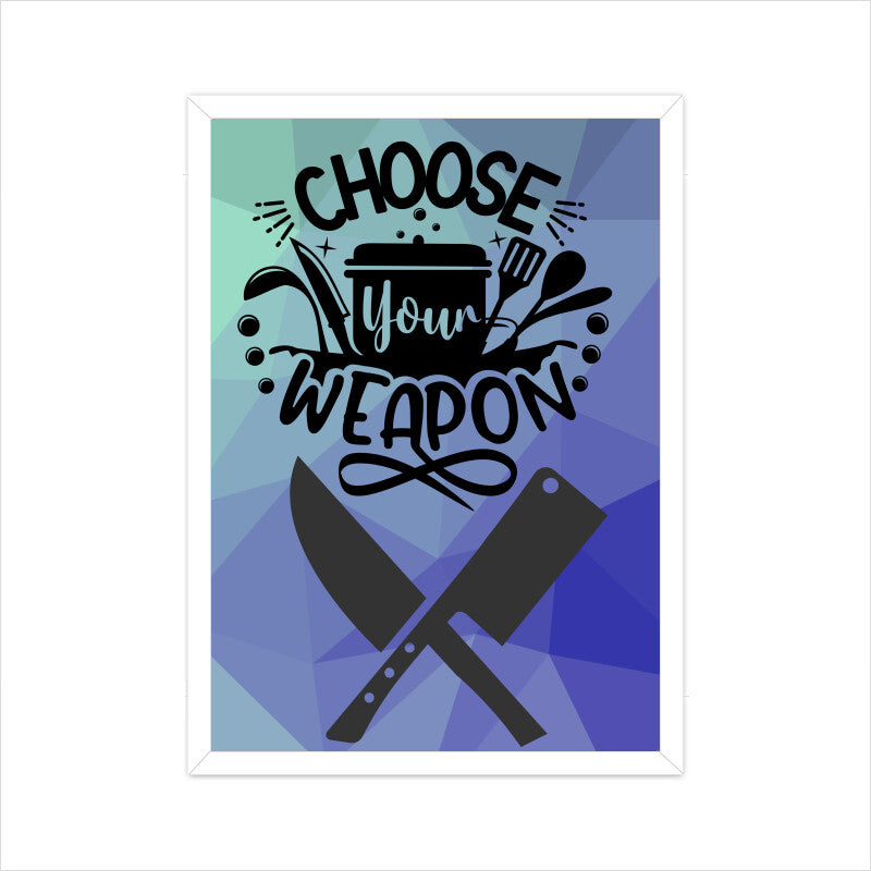 Choose Your Weapon: Captivating Poster for Culinary Adventurers and Kitchen Warriors