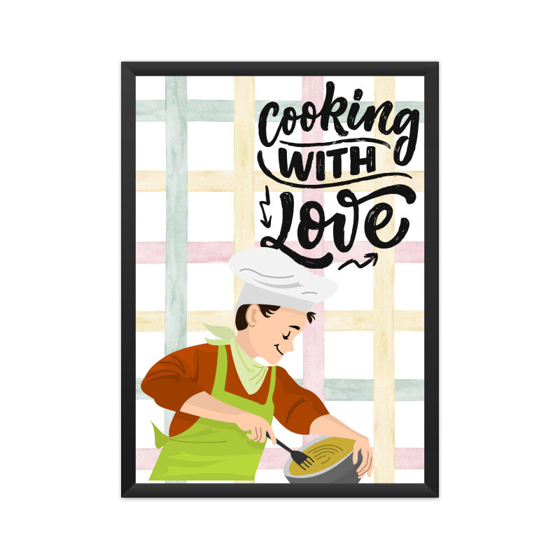 Cooking with Love: Inspiring Poster Celebrating Culinary Passion and Care