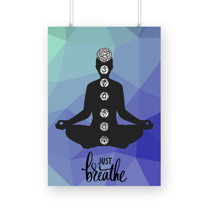 Just Breathe: Find Calmness and Inner Peace - Inspirational Poster