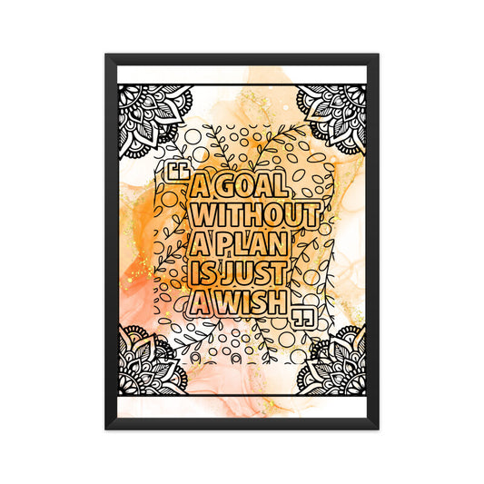 Turning Goals into Reality: Inspiring Poster - 'A Goal Without a Plan is Just a Wish'