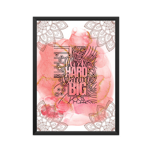 Work Hard, Dream Big: Motivational Poster Inspiring Success