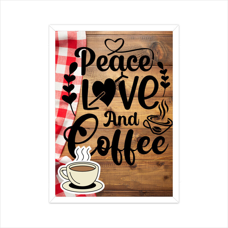 Peace, Love, and Coffee: A Captivating Poster to Inspire Blissful Moments