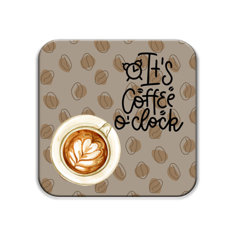 Coffee O'clock Coasters: Sip and Cozy Up! - Set of 1