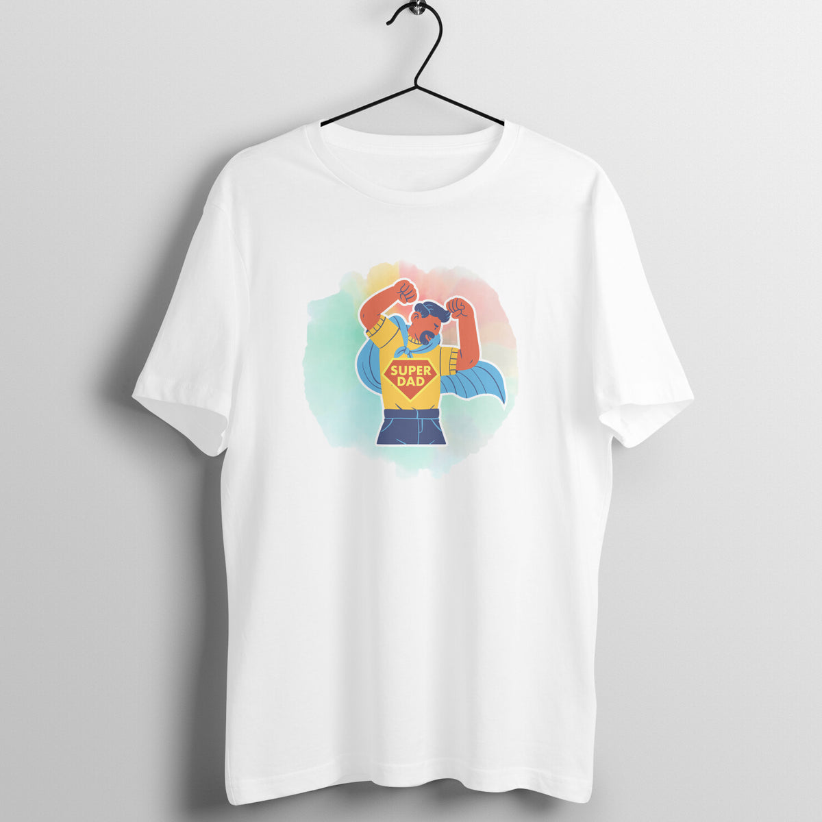 Super Dad: Men's Round Neck T-Shirt for the Ultimate Hero