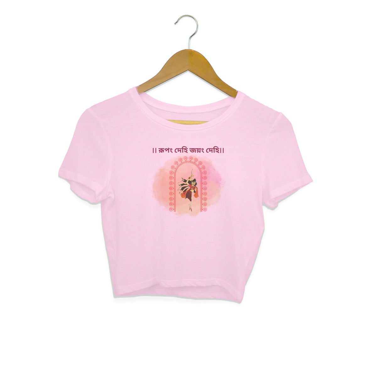 Divine Empowerment: Maa Durga Design Crop Top for Women