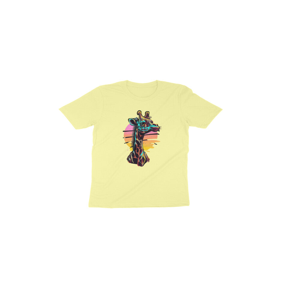 Adorable Giraffe Design: Toddler's Round Neck T-Shirt