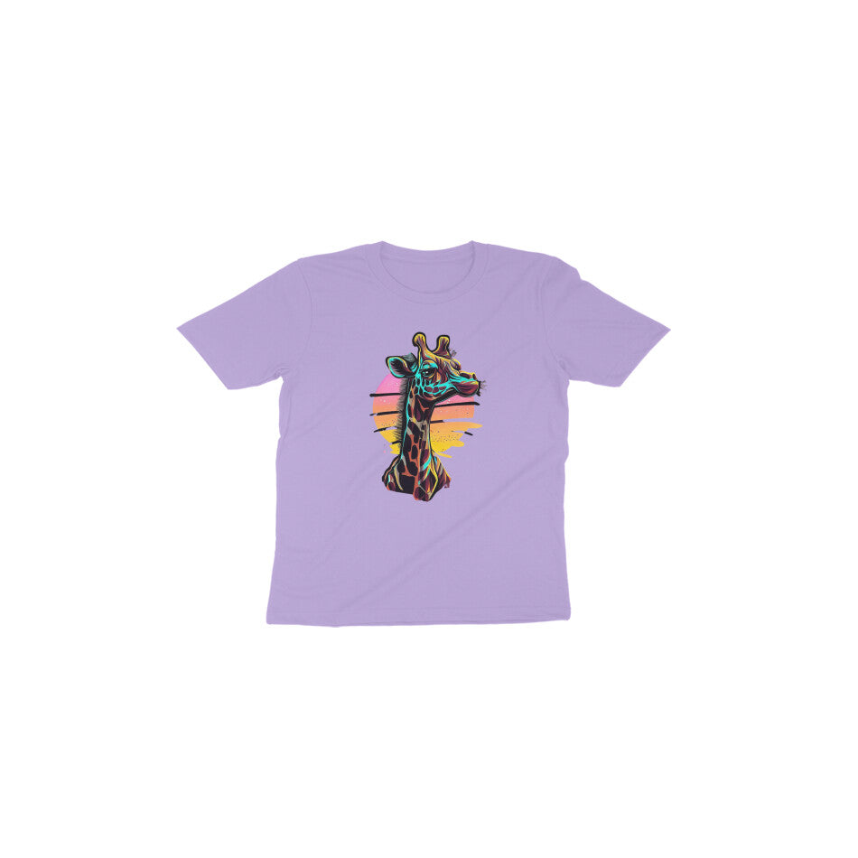 Adorable Giraffe Design: Toddler's Round Neck T-Shirt