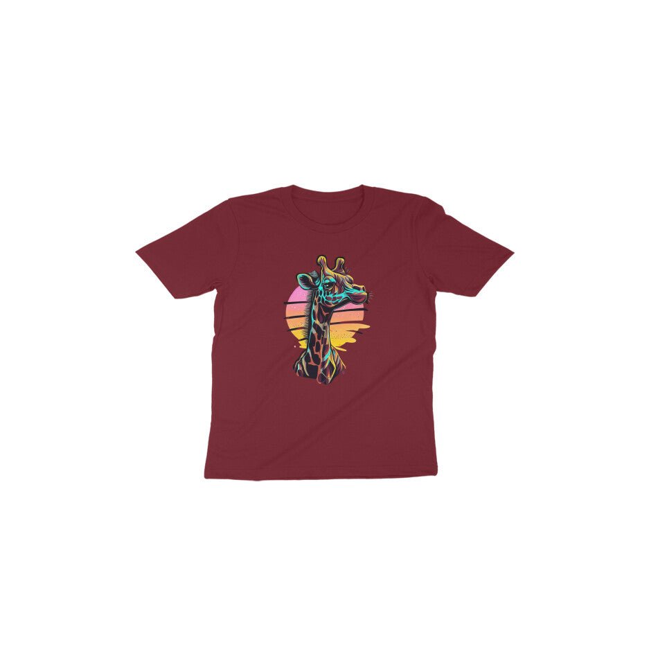 Adorable Giraffe Design: Toddler's Round Neck T-Shirt