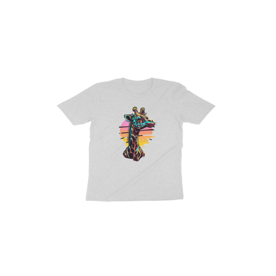 Adorable Giraffe Design: Toddler's Round Neck T-Shirt