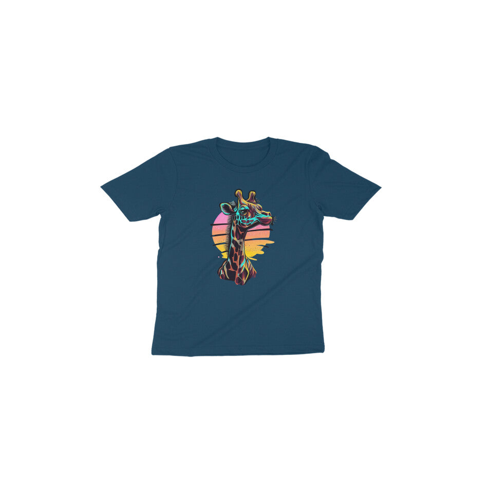 Adorable Giraffe Design: Toddler's Round Neck T-Shirt