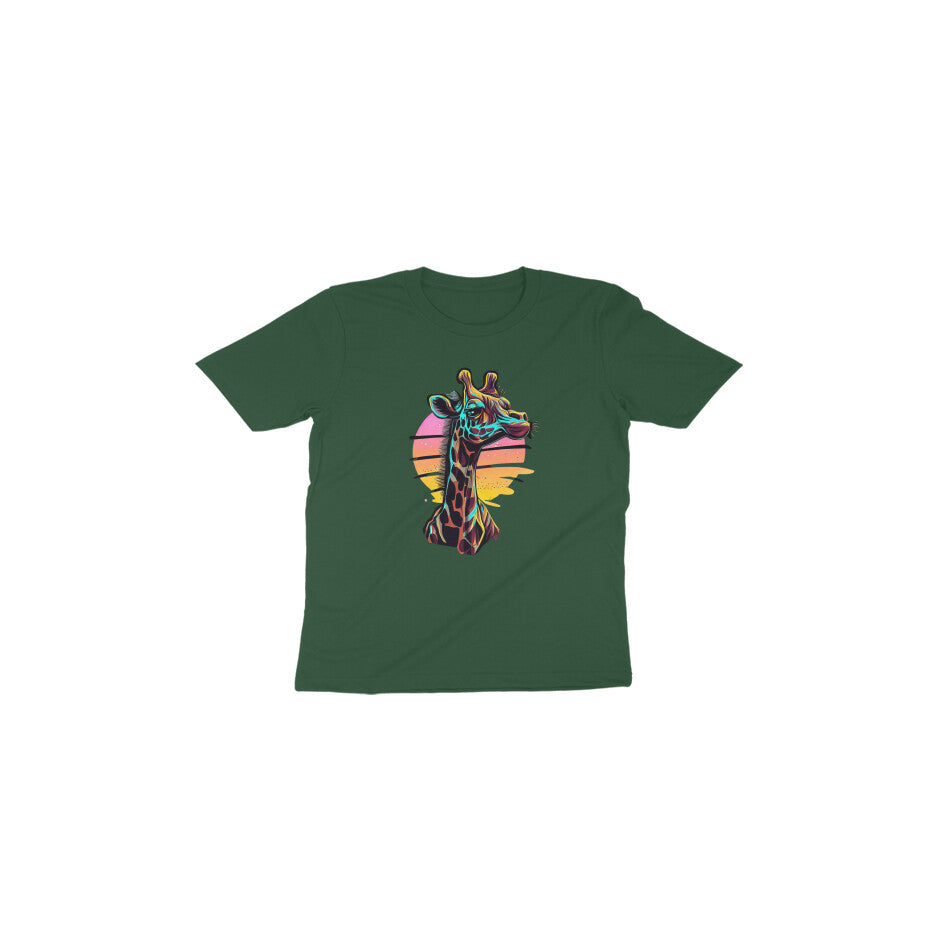 Adorable Giraffe Design: Toddler's Round Neck T-Shirt