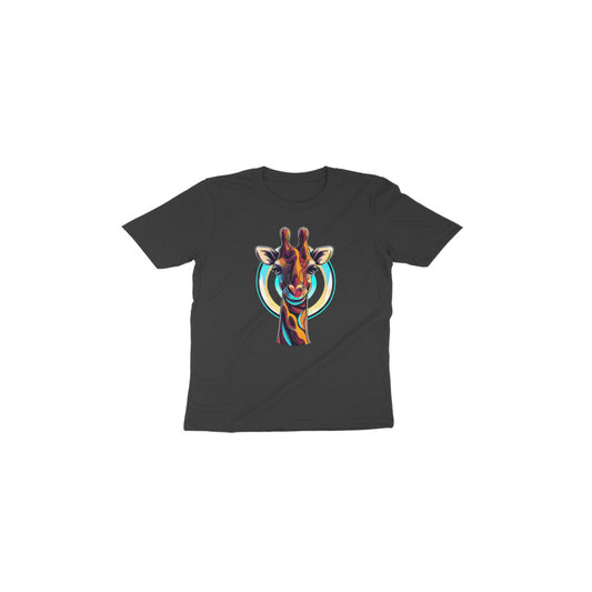 Adorable Giraffe Design: Toddler's Round Neck T-Shirt