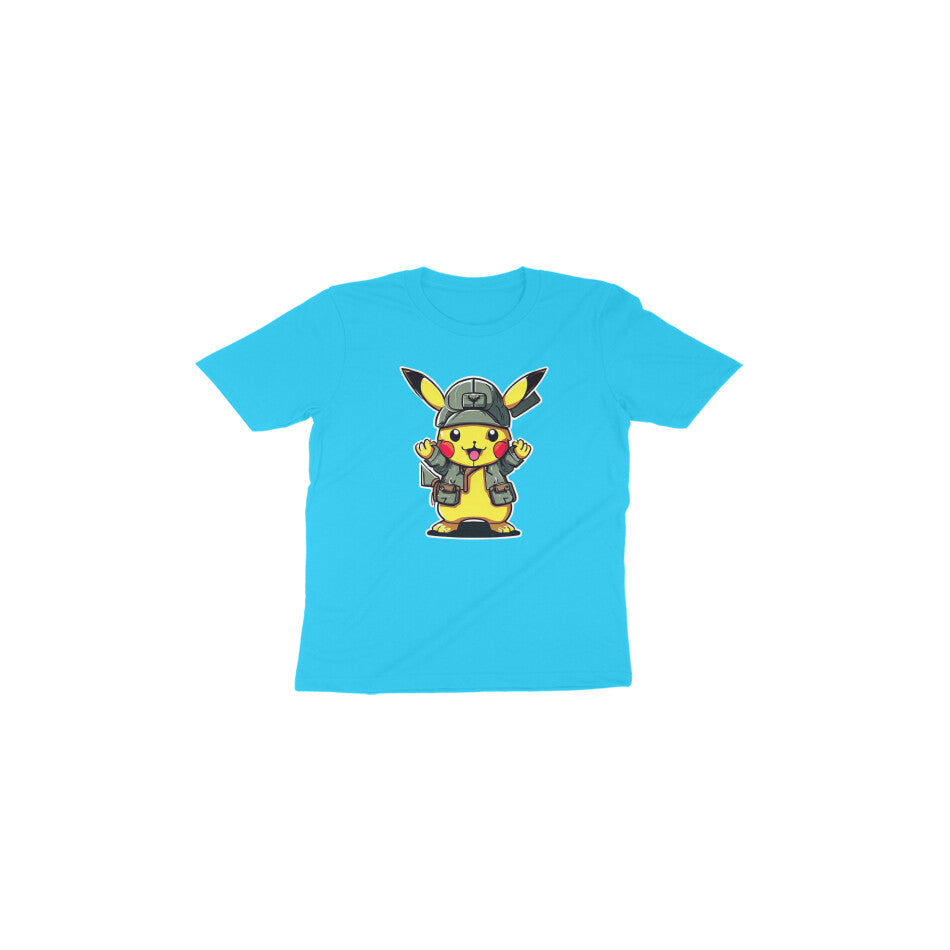 Adorable Pikachu Fun: Toddler's Round Neck T-Shirt - Pokemon Design