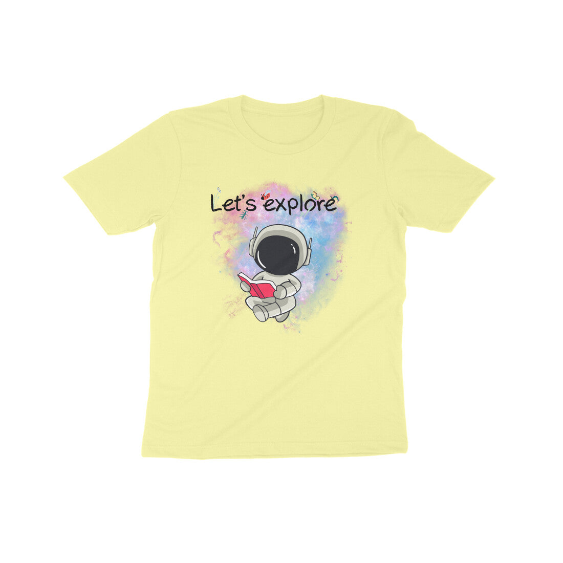 Cosmic Adventures: Kid's Round Neck T-Shirt - Space Explorer Design