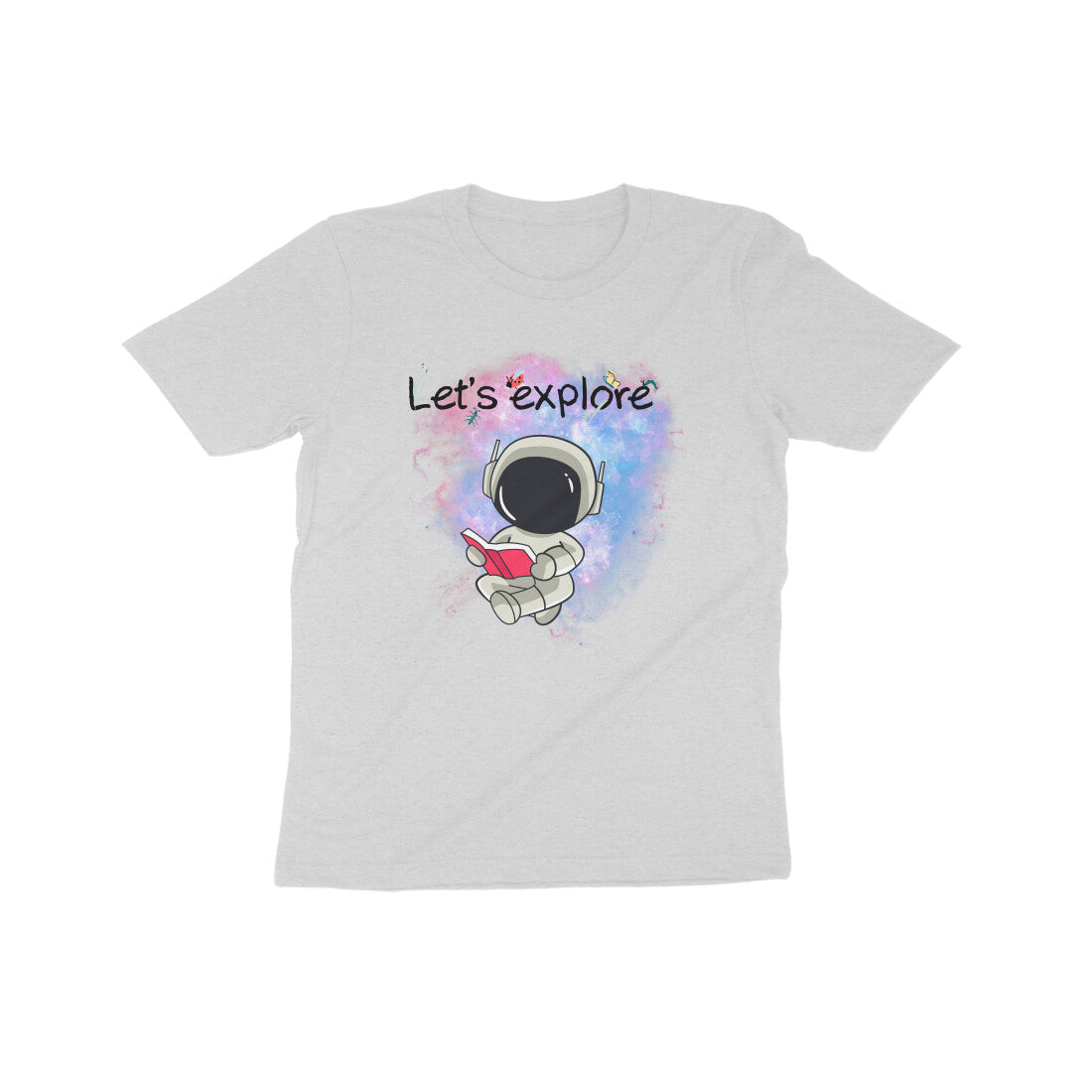 Cosmic Adventures: Kid's Round Neck T-Shirt - Space Explorer Design