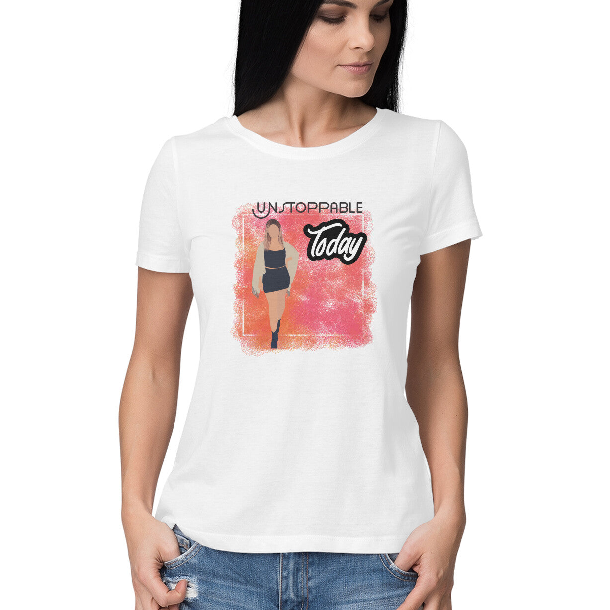 Unstoppable Today: Women's Round Neck T-Shirt - Stylish Design
