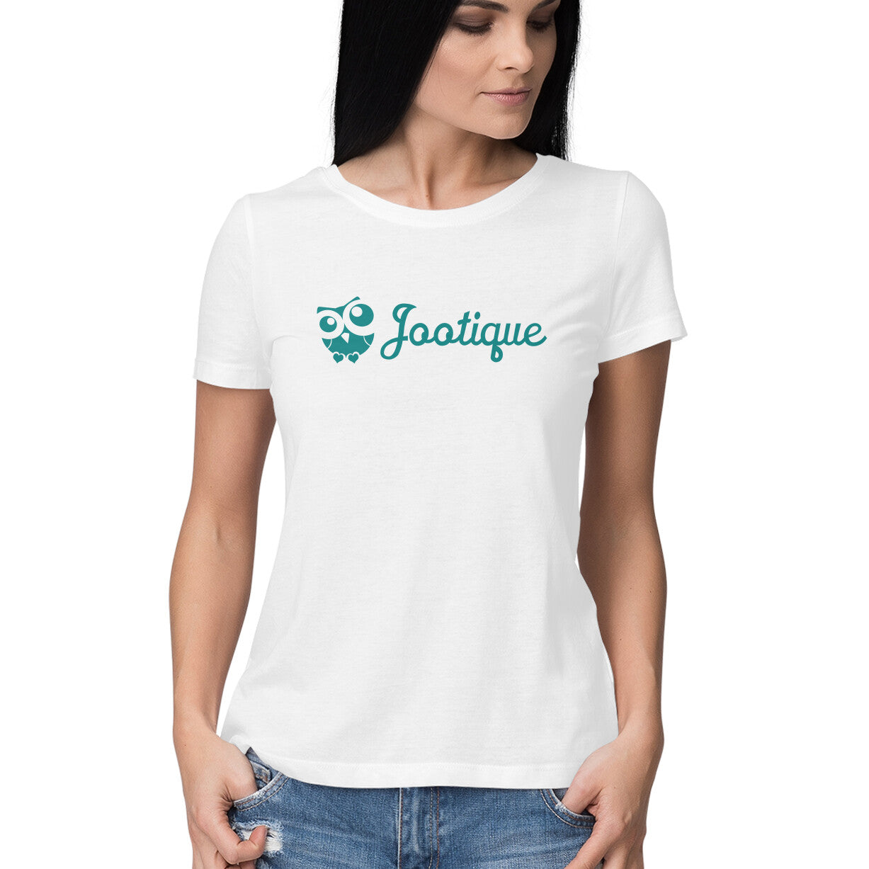 Jootique Logo Tee: Women's Round Neck T-Shirt - Empowering Fashion