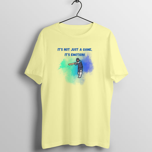 Emotion in Sport Tee: Men's Round Neck T-Shirt - Celebrate Cricket Passion