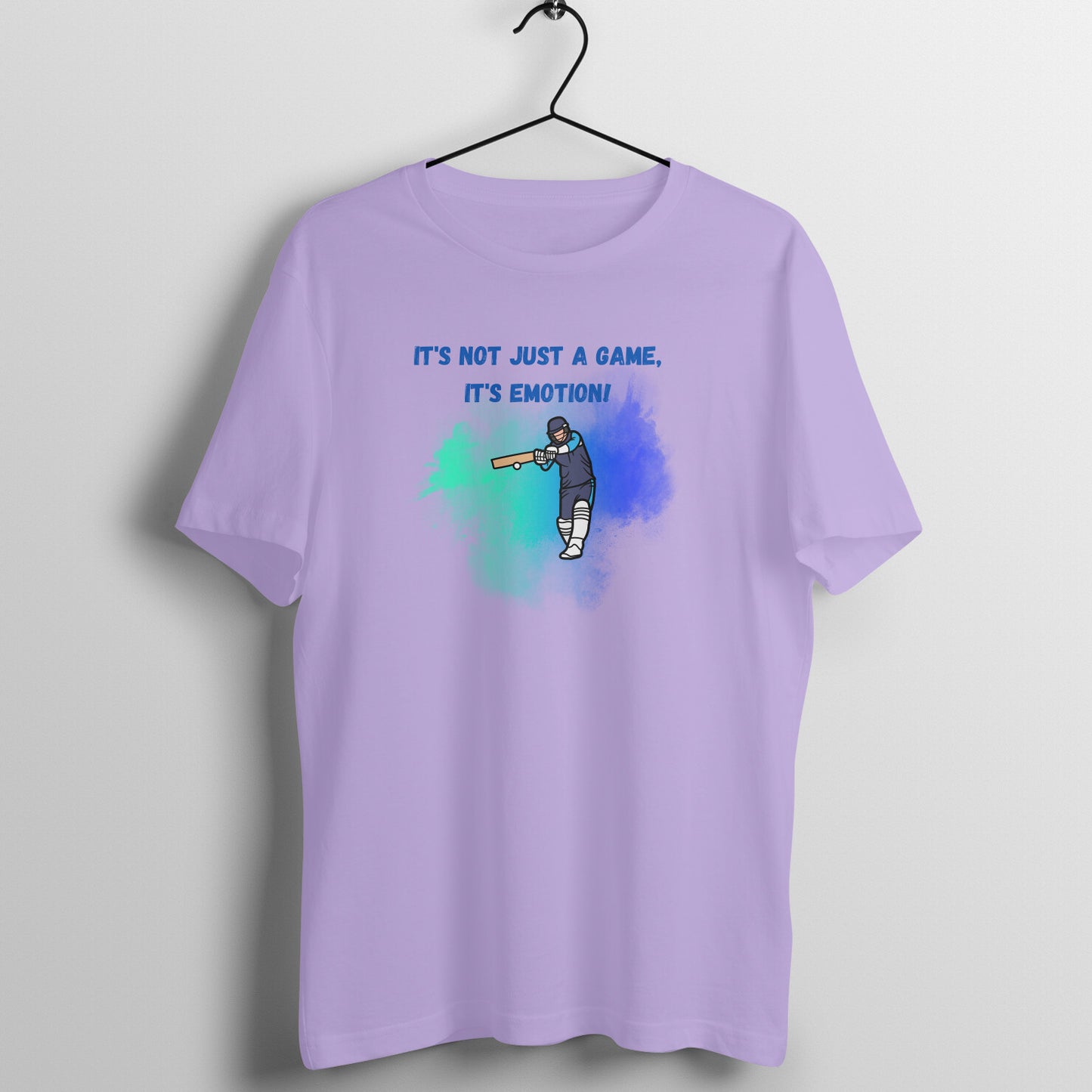 Emotion in Sport Tee: Men's Round Neck T-Shirt - Celebrate Cricket Passion