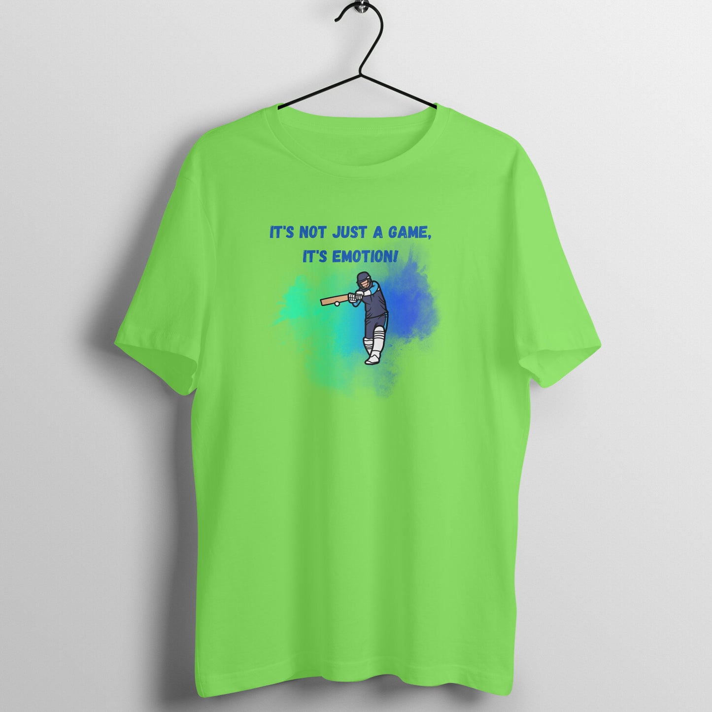 Emotion in Sport Tee: Men's Round Neck T-Shirt - Celebrate Cricket Passion