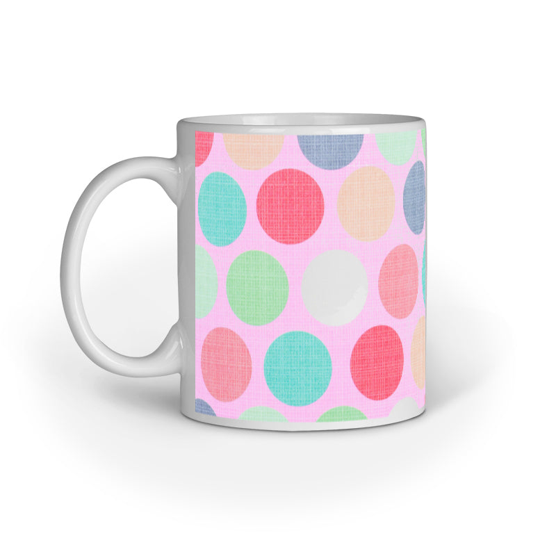 Colorful Dots: Abstract Design Printed Mugs