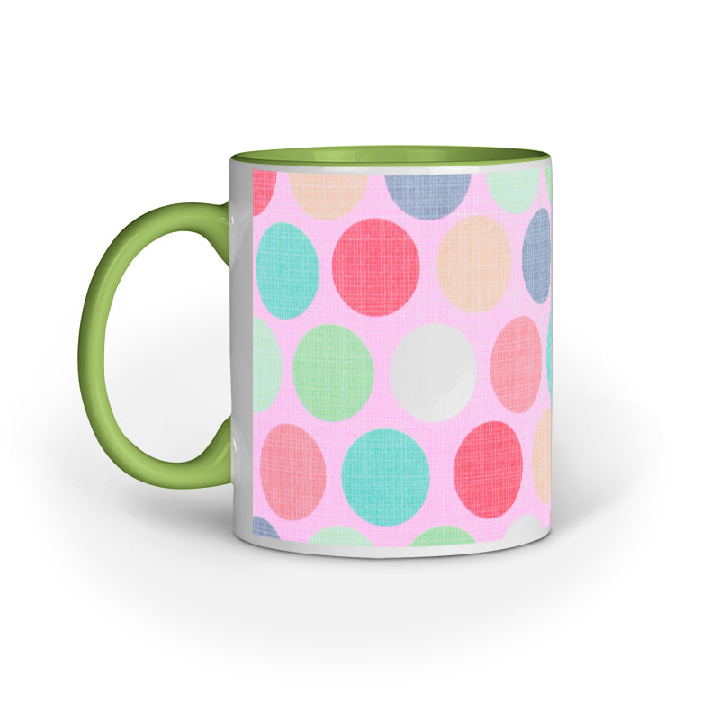 Colorful Dots: Abstract Design Printed Mugs