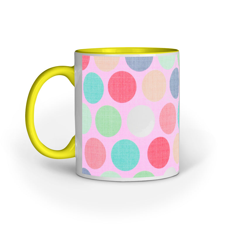 Colorful Dots: Abstract Design Printed Mugs