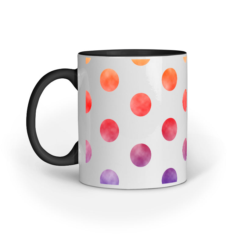 Vibrant Polka Dots: Colorful Design Printed Mug
