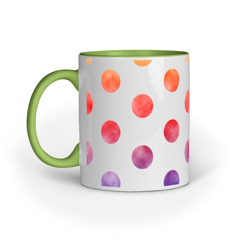 Vibrant Polka Dots: Colorful Design Printed Mug