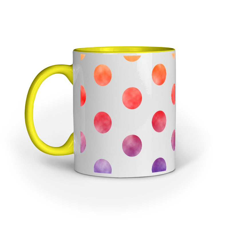 Vibrant Polka Dots: Colorful Design Printed Mug