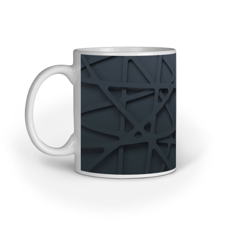 Abstract Black Lines Mugs: Minimalist Elegance for Your Coffee