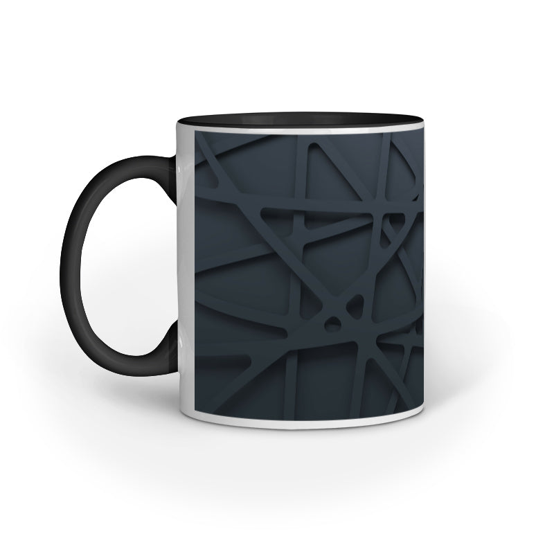 Abstract Black Lines Mugs: Minimalist Elegance for Your Coffee