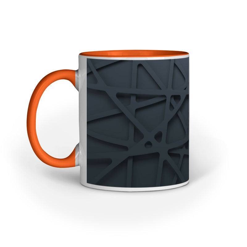 Abstract Black Lines Mugs: Minimalist Elegance for Your Coffee