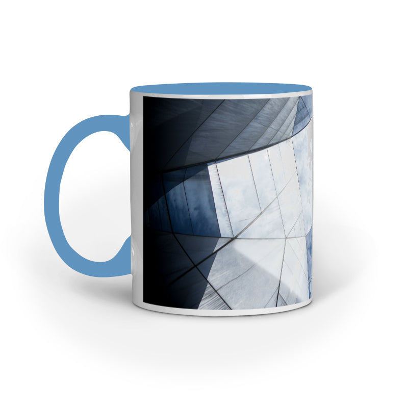 Chic Black and White Shadows Mugs: Timeless Abstract Elegance