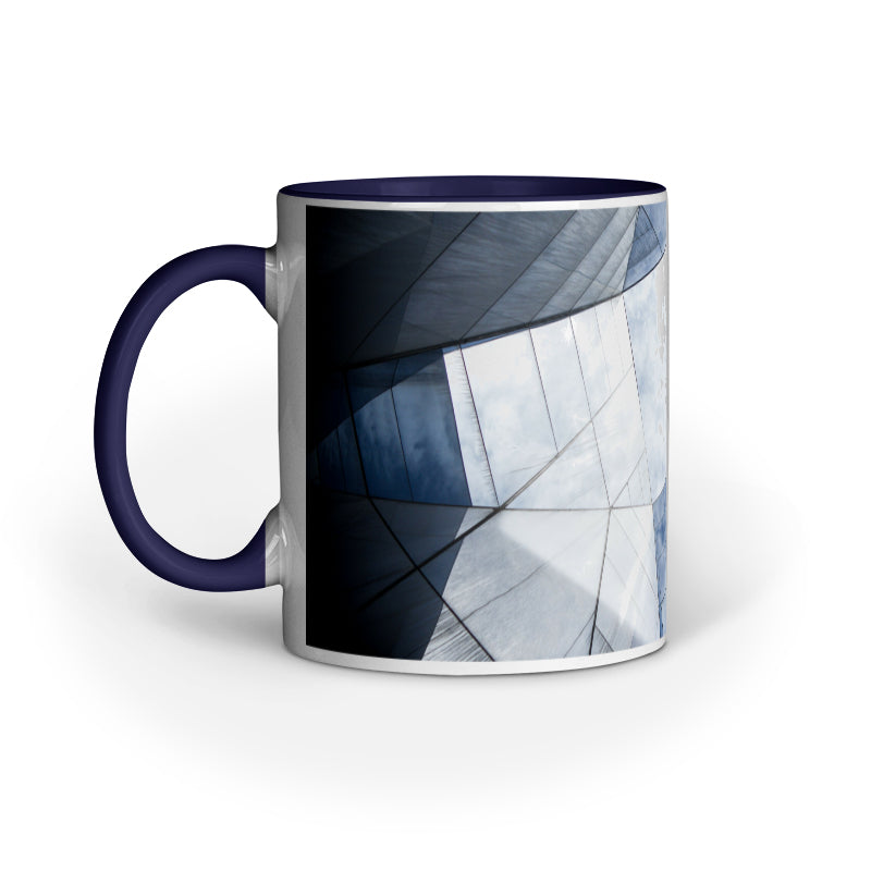 Chic Black and White Shadows Mugs: Timeless Abstract Elegance