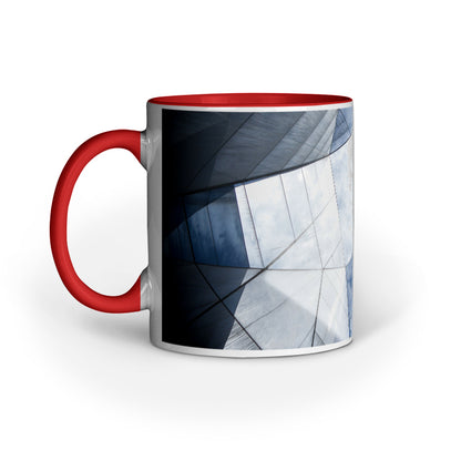 Chic Black and White Shadows Mugs: Timeless Abstract Elegance