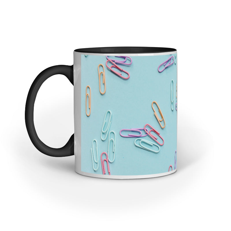 Innovative Paper Clip Pattern Mugs: Abstract Design Collection