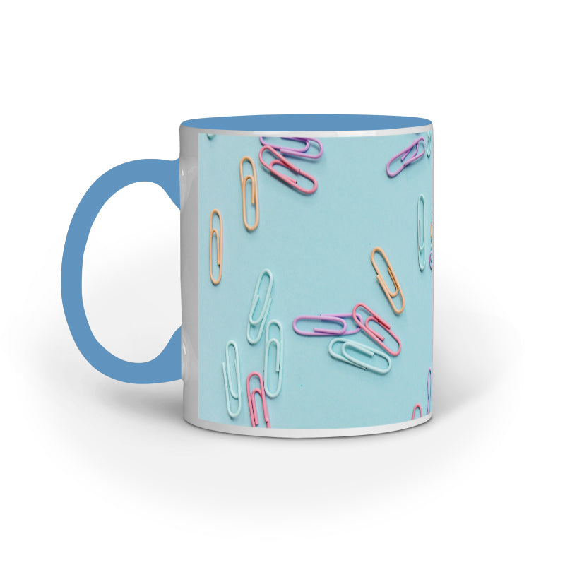 Innovative Paper Clip Pattern Mugs: Abstract Design Collection