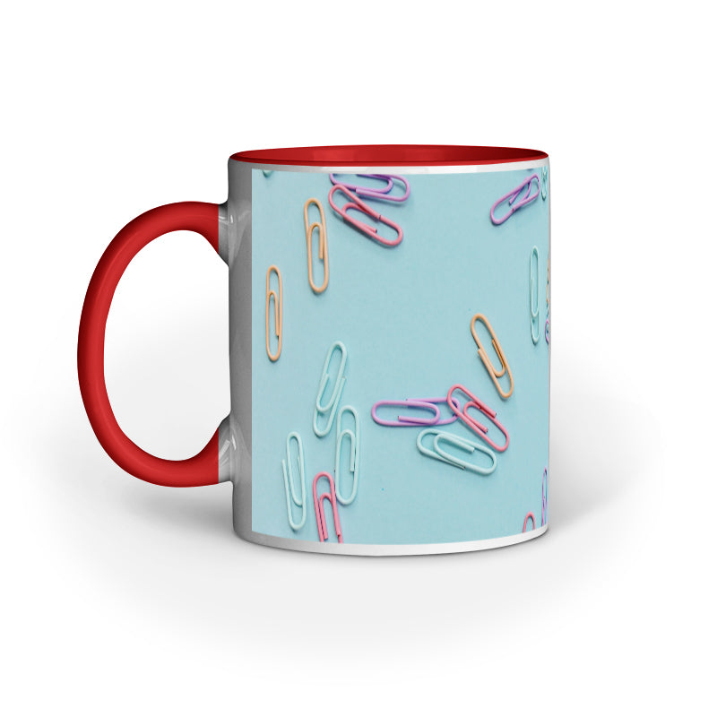 Innovative Paper Clip Pattern Mugs: Abstract Design Collection