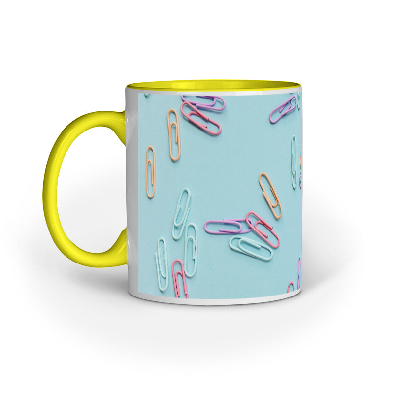 Innovative Paper Clip Pattern Mugs: Abstract Design Collection